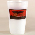 24 Oz. Frost Flex Plastic Cup (Silk Screen Printing) with Logo