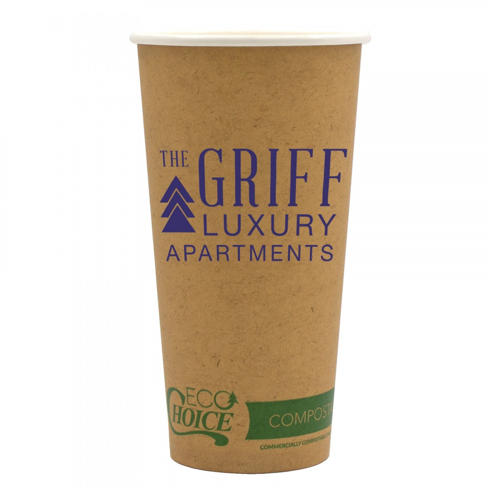 20oz Kraft Paper Cup with Logo