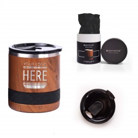 Elemental 10oz. Recess Lowball Tumbler - Insulated Stainless Steel Rocks Tumbler Shatter-Free Lid with Logo  Elemental 10oz. Recess Lowball Tumbler - Insulated Stainless Steel Rocks Tumbler Shatter-Free Lid with Logo