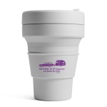 12 Oz. Stojo Pocket Cup w/Matching Color Sleeve (Cashmere) Logo Printed