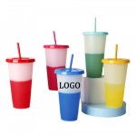 27oz Color Changing Stadium Straw Cup with Logo
