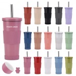 24oz Reusable Double Walled Insulated Water Bottle Tumbler with Logo