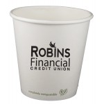 Logo Branded 10 Oz. Eco-Friendly Compostable Paper Hot Cup