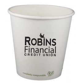 Logo Branded 10 Oz. Eco-Friendly Compostable Paper Hot Cup