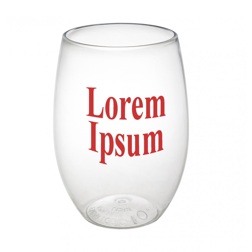 16 Oz. Clear Rimless PET Plastic Wine Tumbler with Logo 16 Oz. Clear Rimless PET Plastic Wine Tumbler with Logo