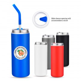 20 OZ. Vacuum Tumbler With colored Straw with Logo