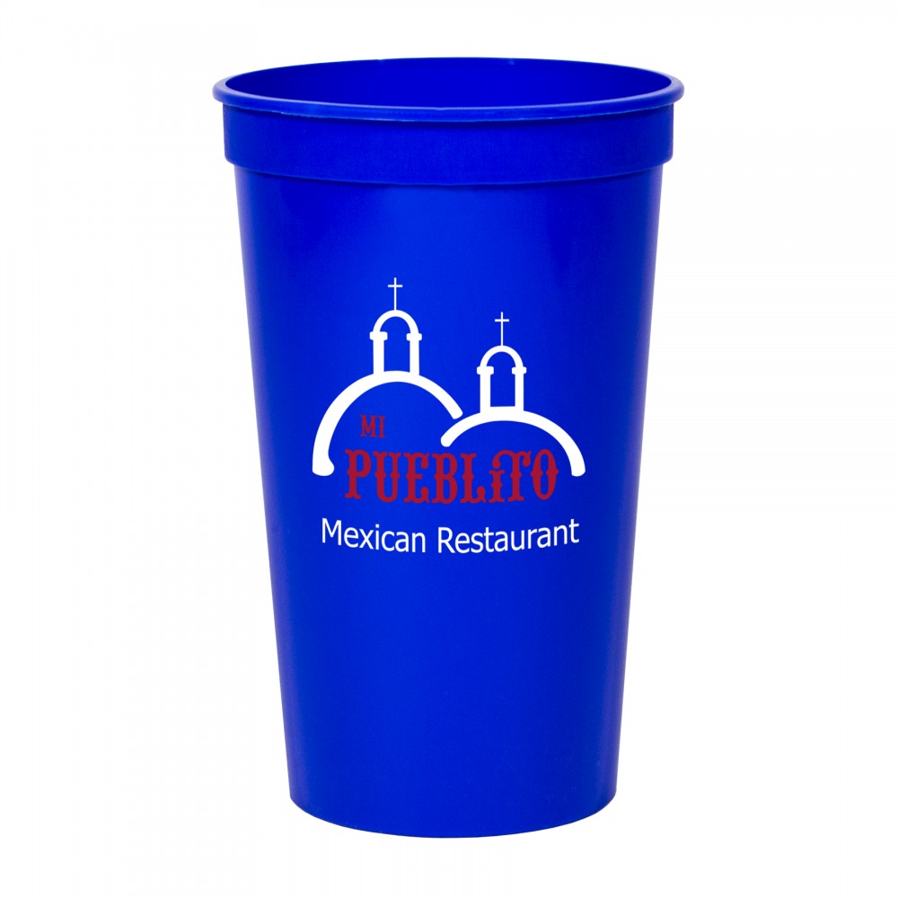 22 Oz. Smooth Colored Stadium Cup (Grande Line) Logo Printed 22 Oz. Smooth Colored Stadium Cup (Grande Line) Logo Printed