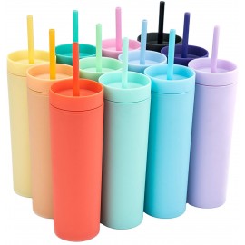 16Oz Straight Skinny Sublimation Tumblers Cups with Logo