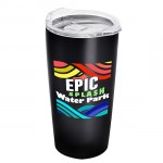 The Summit - 18 Oz. Digital Stainless Steel Straight Wall Tumbler with Logo