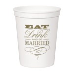 Custom Imprinted 16 Oz. Smooth White Stadium Cup (Grande Line)