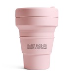 Custom Imprinted 12 Oz. Stojo Pocket Cup w/Matching Color Sleeve (Carnation)