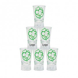 Clear Plastic Shot Glass with Logo
