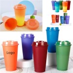 16oz Reusable Color Changing Cups Tumbler with Lids with Logo