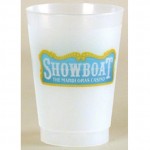 8 Oz. Frost Flex Plastic Cup (Offset Printing) with Logo