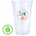 24 Oz. Eco-Friendly Clear PLA Plastic Cold Cup Custom Branded