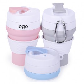 Silicone Collapsible Coffee Cup Logo Printed  Silicone Collapsible Coffee Cup Logo Printed