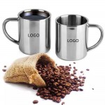 8Oz Double-Wall Stainless Steel Coffee Cup With Handle with Logo