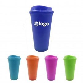 16oz Plastic Cold Color Changing Coffee Cup with Logo  16oz Plastic Cold Color Changing Coffee Cup with Logo