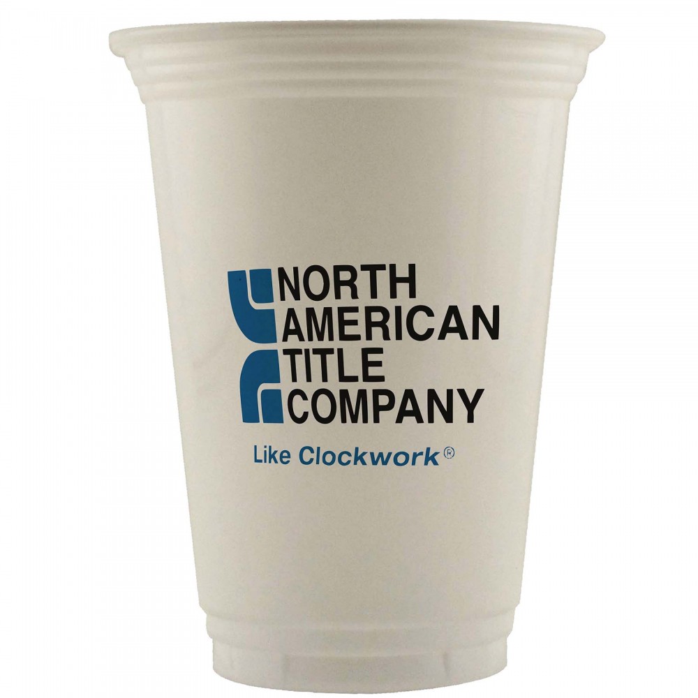 16 Oz. Economy White Plastic Cup Custom Branded 16 Oz. Economy White Plastic Cup Custom Branded