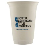 16 Oz. Economy White Plastic Cup Custom Branded