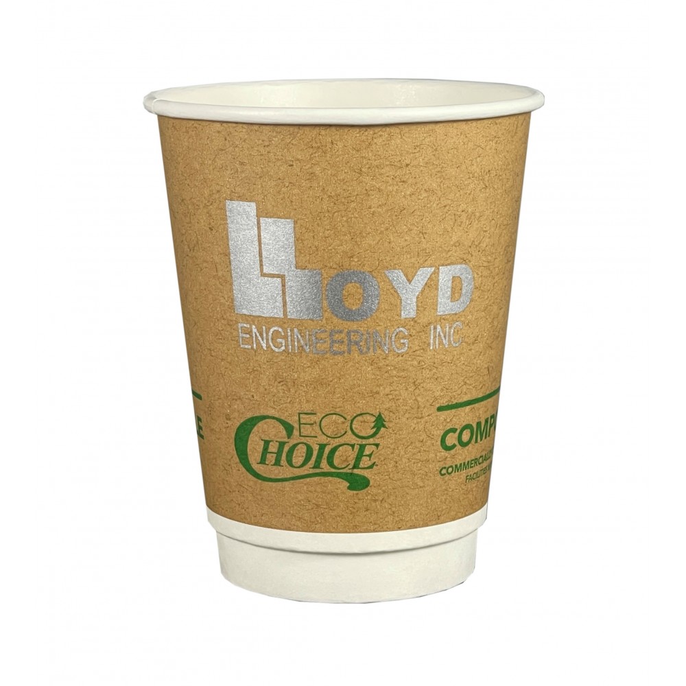12 Oz. Kraft Brown Eco-Choice Insulated Cup with Logo