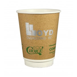 12 Oz. Kraft Brown Eco-Choice Insulated Cup with Logo