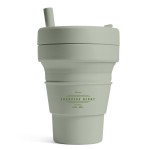 16 Oz. Stojo Biggie Cup w/Matching Color Sleeve (Sage) Logo Printed