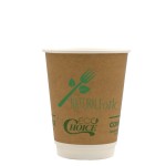 Logo Branded 12 oz Kraft Insulated Paper Cup