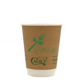 Logo Branded 12 oz Kraft Insulated Paper Cup