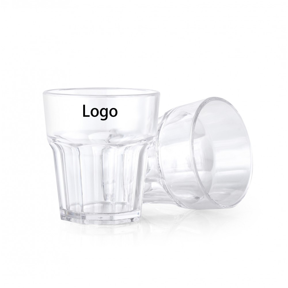 200ml Octagonal Shape Clear Drinking Cups with Logo