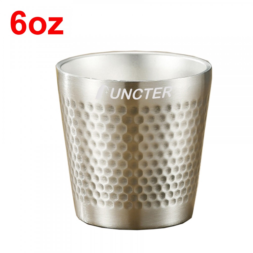 6oz Stainless Steel Double Wall Beer Cup Coffee Cup with Logo 6oz Stainless Steel Double Wall Beer Cup Coffee Cup with Logo