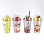 Custom Double Wall Tumbler with Dome Lid and Straw with Logo