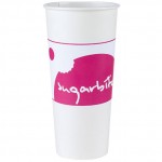 24 Oz. White Paper Cup with Logo