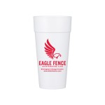 24 oz White Styrofoam Insulated Hot or Cold Foam Cup with Logo
