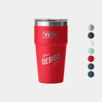 20 Oz YETI Rambler Stainless Steel Insulated Stackable Cup w/ Lid with Logo