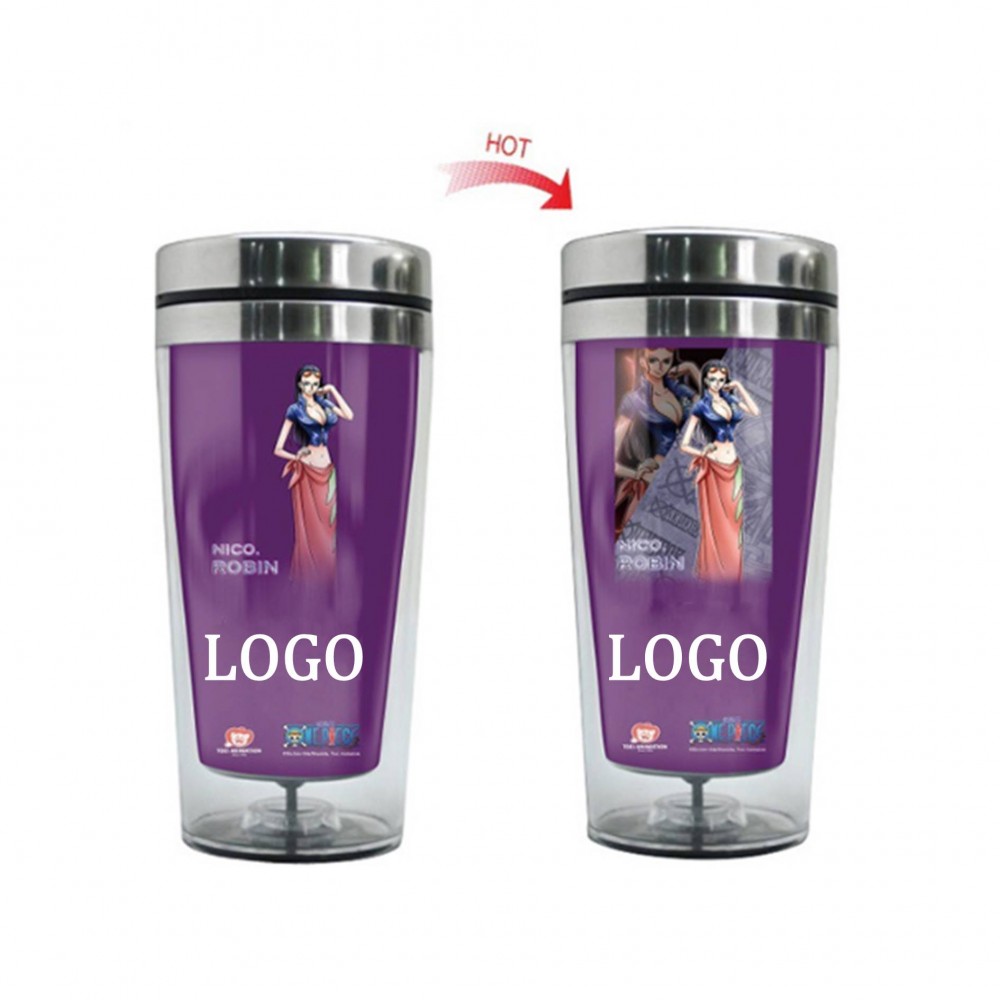 Logo Branded 15oz. Heat Color Changing Insulated Tumbler