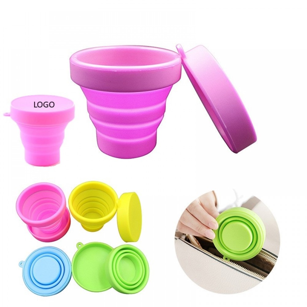Customized 170ml Collapsible Silicone Cup for Outdoor Camping Travel and Hiking