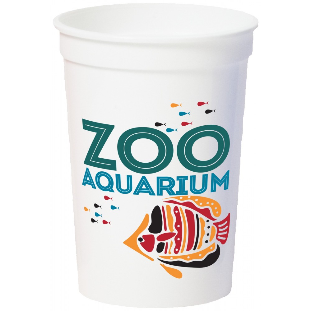 Custom Branded 12 Oz. Smooth White Stadium Cup (5 Color Offset Printed) Custom Branded 12 Oz. Smooth White Stadium Cup (5 Color Offset Printed)