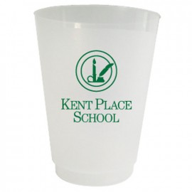 12 Oz. Frost Flex Plastic Cup (Offset Printing) with Logo