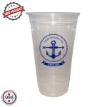 Customized 24 Oz. Soft Sided Clear Cups