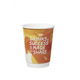 Personalized 8 Oz. White Paper Cup-Double Wall Full Color-Full Coverage