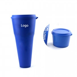 Custom Snack and Drink Cup with Straw