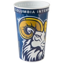 22 oz. Classic Smooth Walled Plastic Stadium Cup with our RealColor360 Imprint with Logo