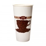 20 Oz. Rippled Insulated Paper Cup Custom Branded