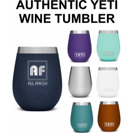 Authentic YETI 10 oz Rambler Wine Cup Laser Engraved with Logo  Authentic YETI 10 oz Rambler Wine Cup Laser Engraved with Logo