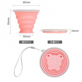 Silicone Foldable Water Cup with Lid with Logo  Silicone Foldable Water Cup with Lid with Logo