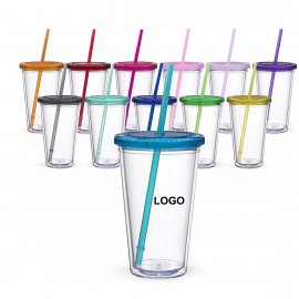 16 oz Reusable Acrylic Clear Tumbler with Logo  16 oz Reusable Acrylic Clear Tumbler with Logo