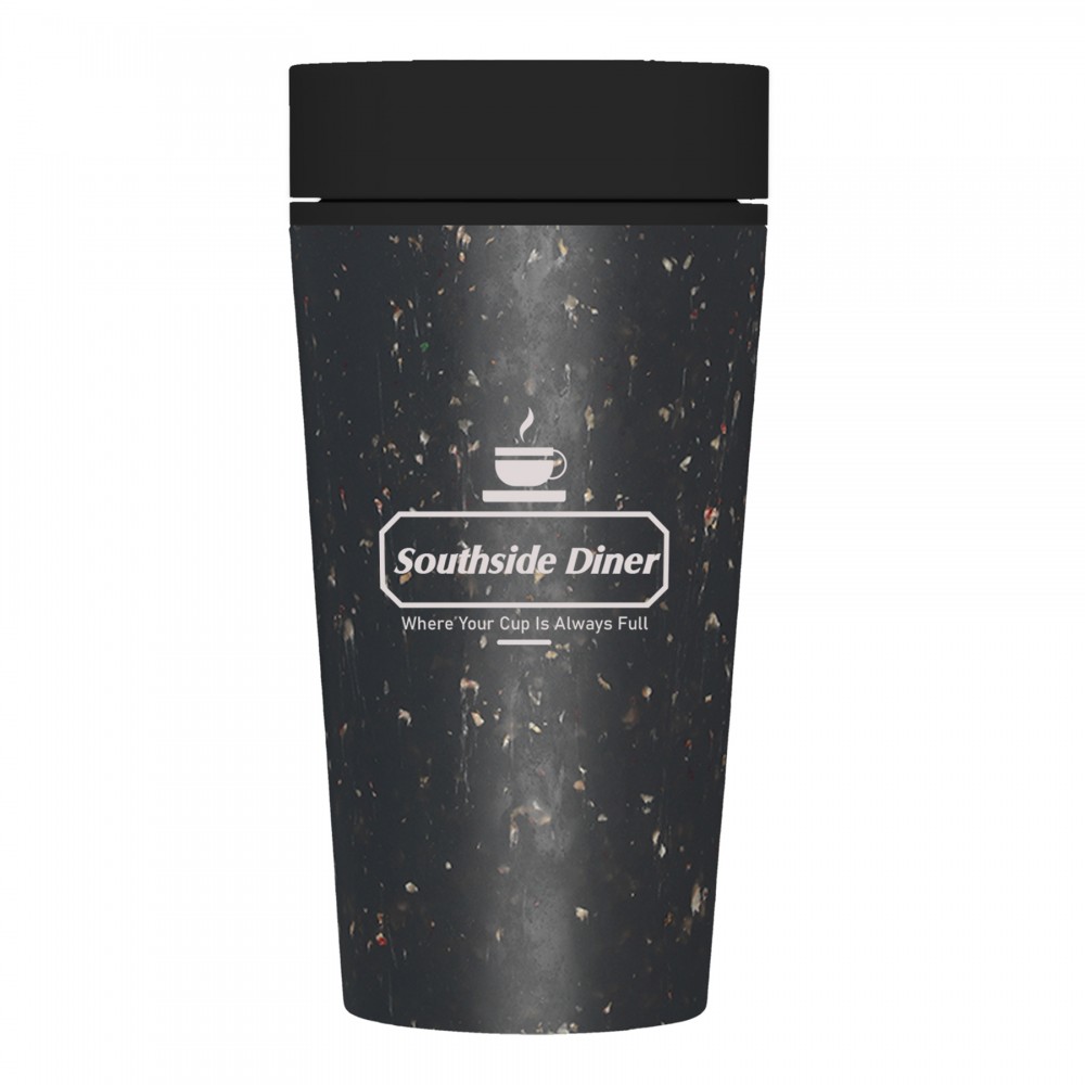 Circular Cup 12 oz Cosmic Black/Black Logo Printed Circular Cup 12 oz Cosmic Black/Black Logo Printed