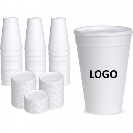 Tall White Styrofoam Coffee Cup with Logo  Tall White Styrofoam Coffee Cup with Logo