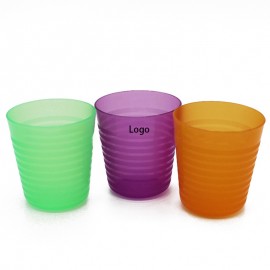 Frosted Stripe Plastic Party Cup with Logo  Frosted Stripe Plastic Party Cup with Logo